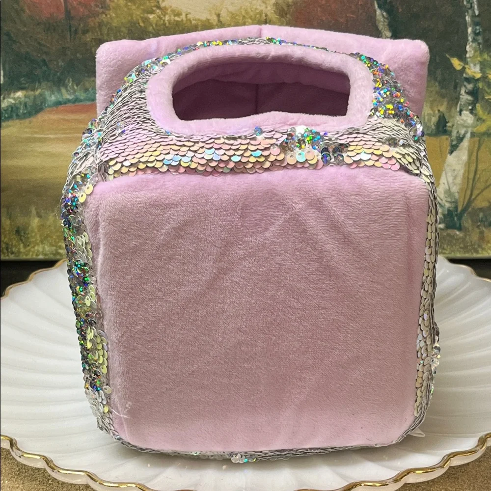 Sequin Plush Dog House with Puppy • Limited Edition